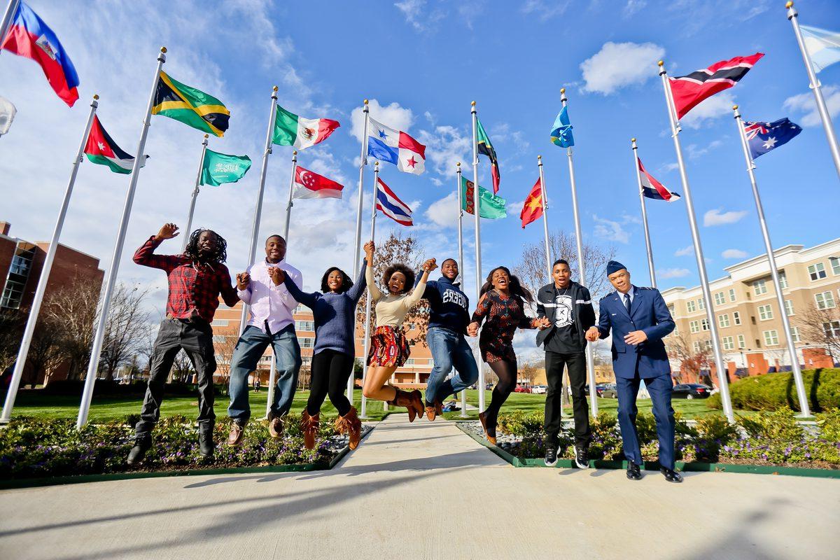 JSU Diversity - Students Jumping